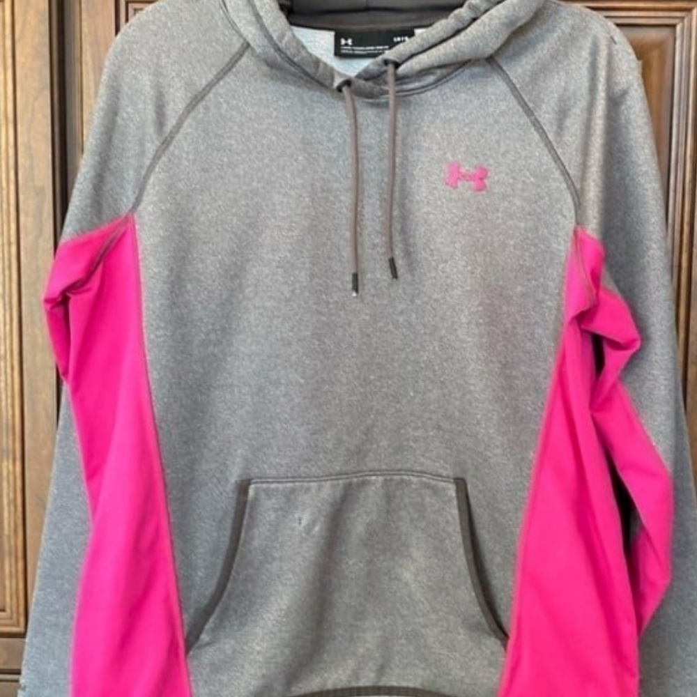 Under Armour Gray and Pink Hoodie
